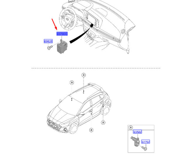 93790Q0000MPP - Hyundai i20 MK3 Warning Flashing Switch 93790Q0000MPP NEW ORIGINAL