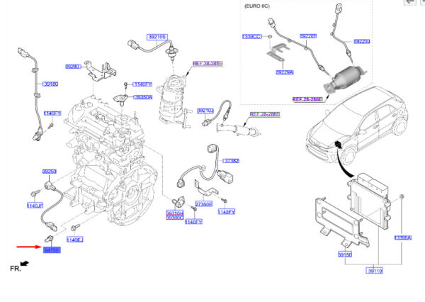 9475002100 - Hyundai Kona MK1 Oil Pressure Switch 9475002100, Original Part