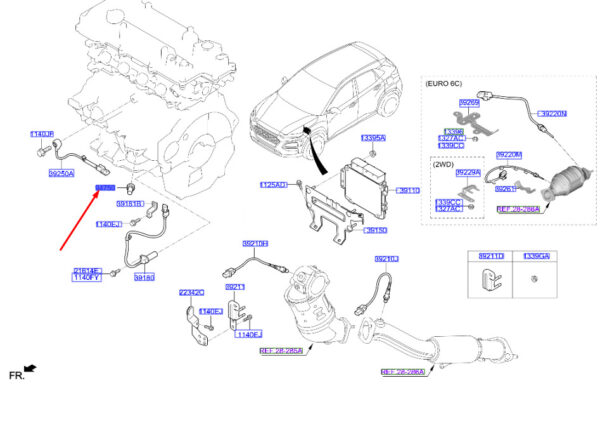 9475037100 - Hyundai Kona MK1 Oil Pressure Switch 9475037100, Original Part