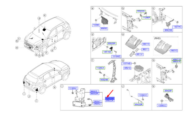 95810J9000 - Hyundai Kona MK1 Dead Angle Detection Left Unit 95810j9000