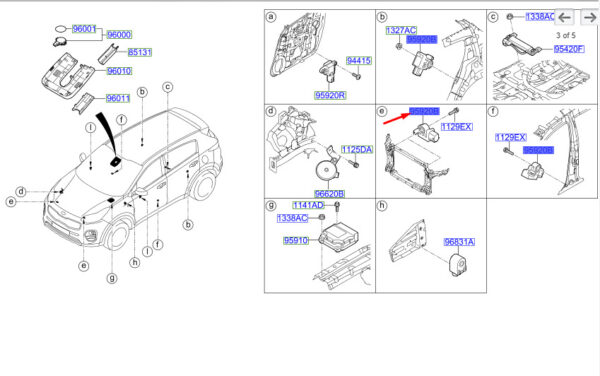 95920B4000 - Kia Sportage QL MK4 Side Impact Sensor 95920B4000 NEW ORIGINAL
