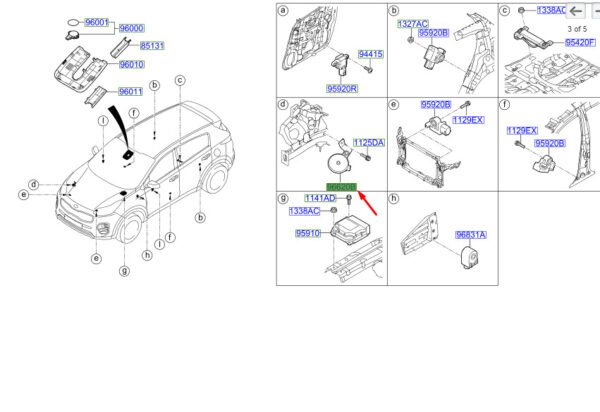 96630D9000 - KIA SPORTAGE QL MK4 Einbruchalarm Hupe Baugruppe 96630D9000 NEU ORIGINAL