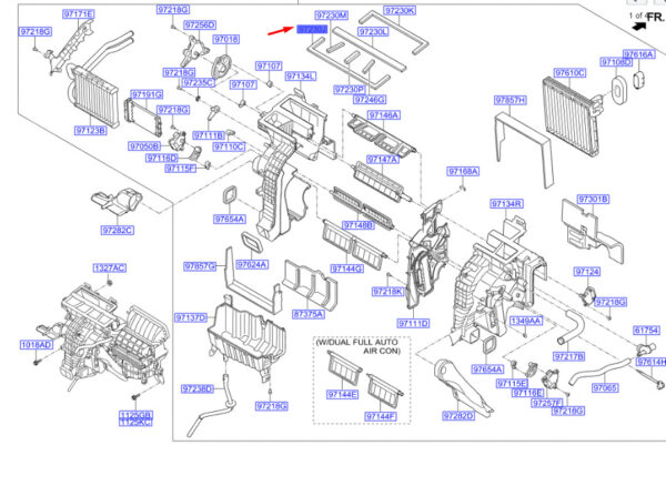 971652W000 - Hyundai Santa Fe MK3 DM Heater to Channel Gasket 971652W000 NEW ORIGINAL