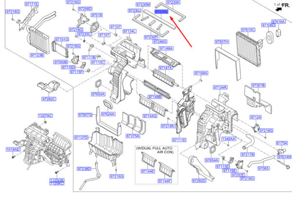 971652W200 - Hyundai Santa Fe MK3 DM Heater to Channel Gasket 971652W200 NEW ORIGINAL