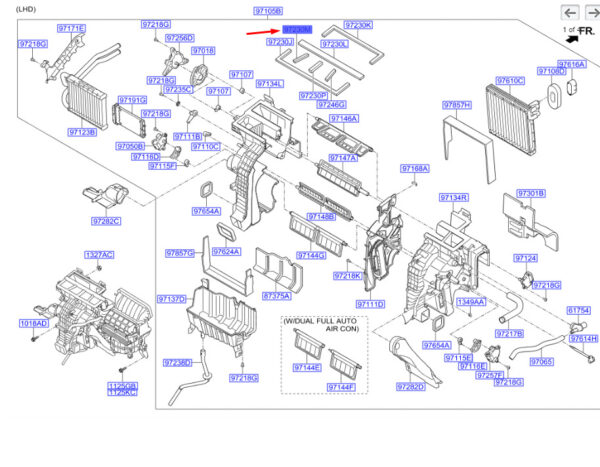 971652W300 - Hyundai Santa Fe MK3 DM Heater to Channel Gasket D 971652W300 NEW ORIGINAL
