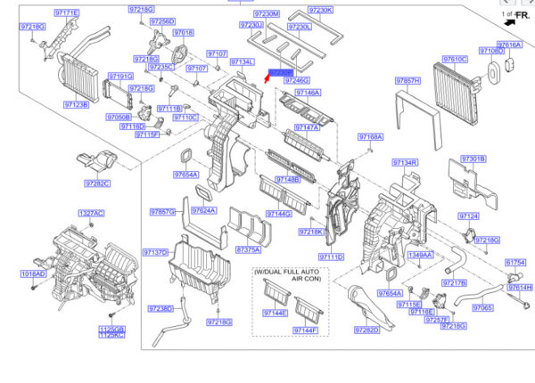 971652W400 - Hyundai Santa Fe MK3 DM Heater to Channel A Gasket 971652W400 NEW ORIGINAL
