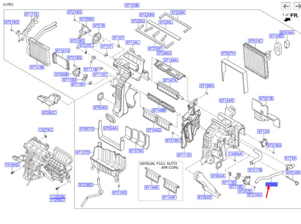 972362W000 - Hyundai Santa Fe MK3 heating suction system 972362W000, original part