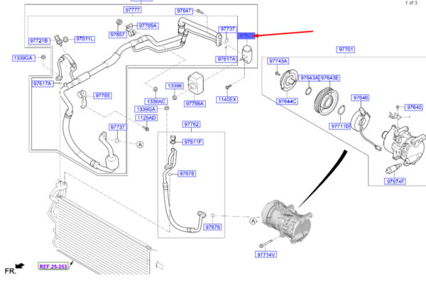 97626J9000 - Hyundai Kona MK1 A/C Expansion Valve 97626J9000, New Original