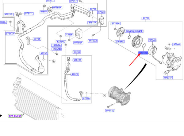 976481J000 - Hyundai Kona MK1 Fuse Ring for Air Conditioning Compressor 976481J000, Original Part
