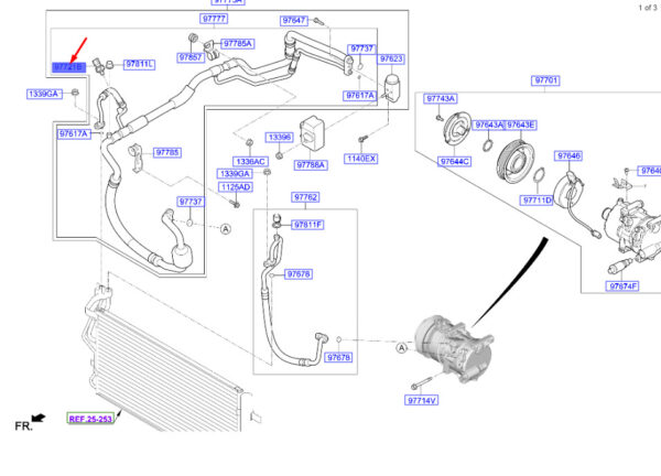 97721D9000 - Hyundai Kona MK1 A/C Refrigerant Pressure Sensor 97721D9000 NEW ORIGINAL