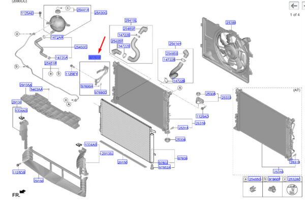 97761N7000 - Hyundai Tucson NX4 Engine Cooling System Pipeline 97761N7000, Original Part
