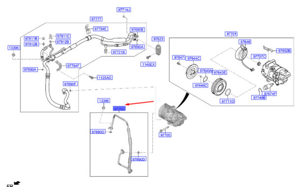 97762CO000 - Hyundai i20 MK3 AIR CONDITIONER DRAIN HOSE 97762CO000, original part