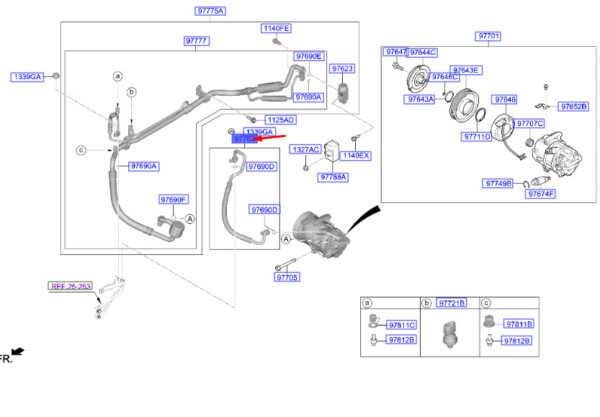 97762N7210 - Hyundai Tucson NX4 MK4 AIR CONDITIONER DRAIN HOSE 97762N7210, ORIGINAL PART