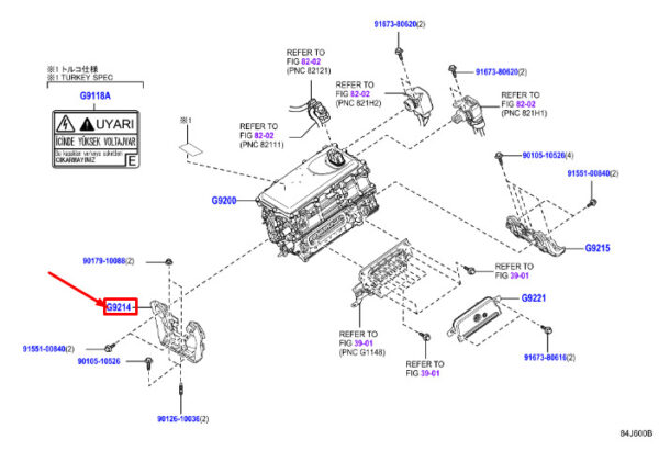 G921433040 - Toyota RAV 4V XA50 Inverter Mount G921433040, NEW, ORIGINAL