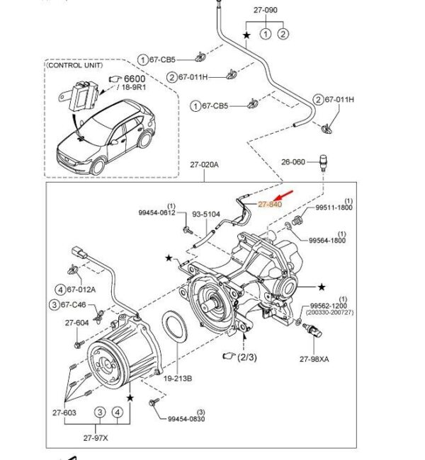 KA0127840 - MAZDA CX-5 MK2 Rear Differential Pipe KA0127840 NEW GENUINE