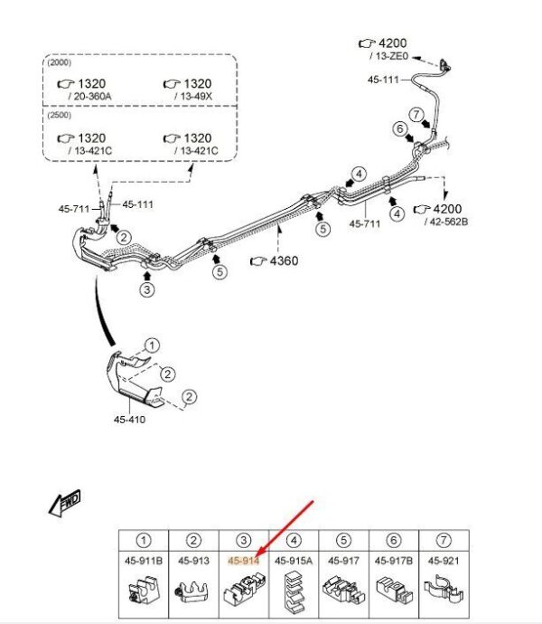 KD5345914 - MAZDA CX-5 MK2 Fuel Pipe Holder KD5345914 NEW GENUINE