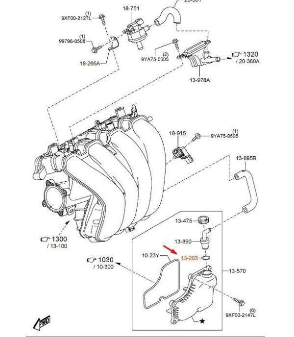 L34113203 - MAZDA CX-5 MK2 Oil Separator Rubber Seal L34113203 NEW GENUINE