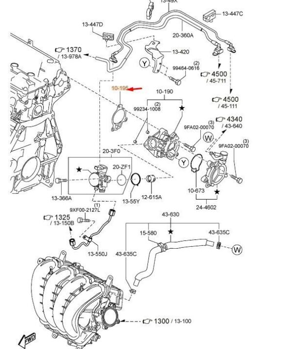 PE2710193 - MAZDA CX-5 MK2 Rear Housing Gasket PE2710193 NEW GENUINE