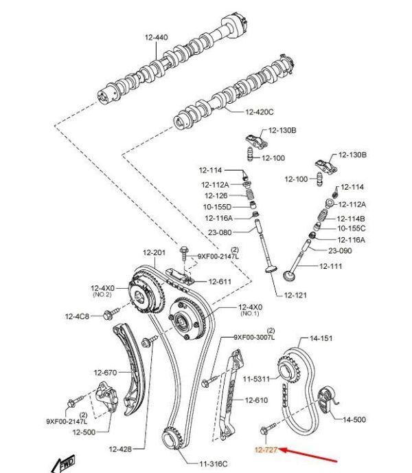 PE2712717 - MAZDA CX-5 MK2 Tensioner Bolt PE2712717 NEW GENUINE