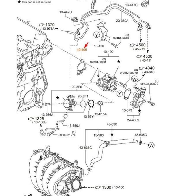 PYFA10193 - MAZDA CX-5 MK2 Rear Housing Gasket PYFA10193 NEW GENUINE
