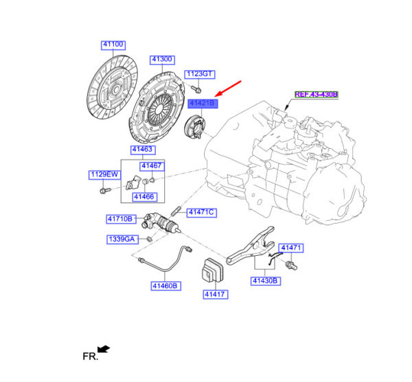 S4142132000 - Hyundai Kona MK1 clutch release bearing S4142132000, original